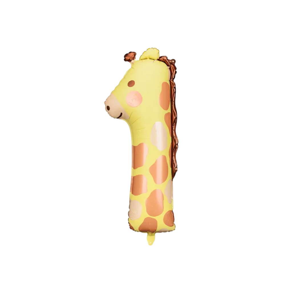 Ballon Giraffe Aluminium Ziffer 1