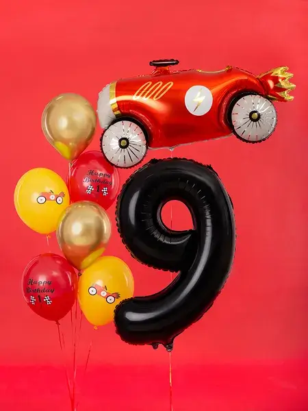 Ball Chiffre ''9'', Alu, 86cm, schwarz