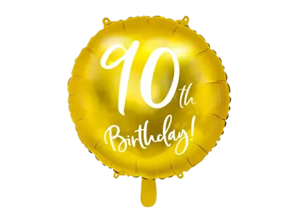 Goldener Geburtstagsballon 90 Jahre