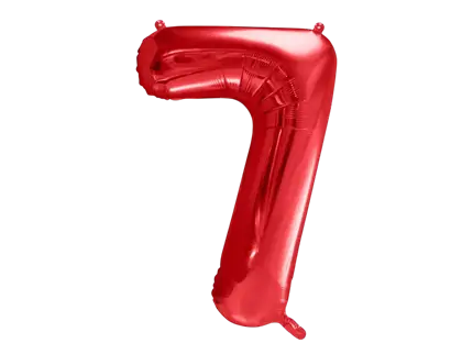 Ball Chiffre ''7'', Alu, 86cm, rot