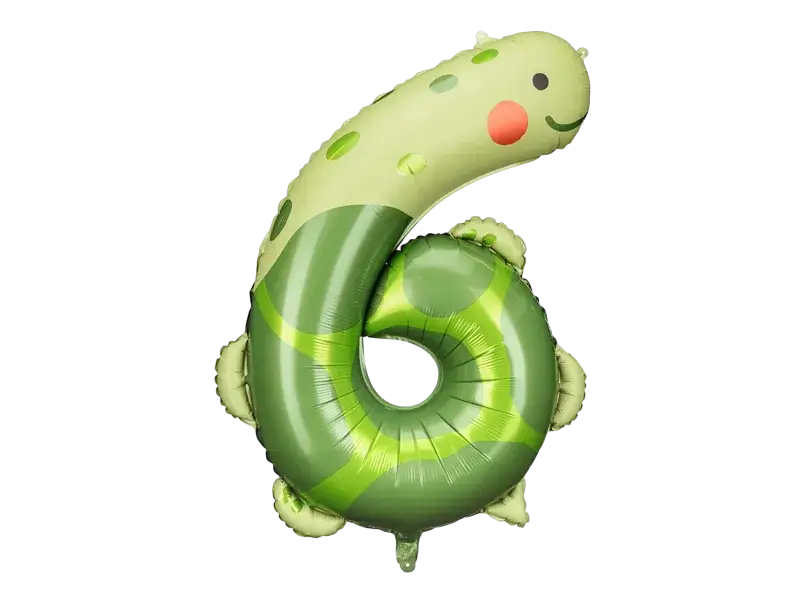 Ballon Schildkröte Aluminium - Ziffer 6