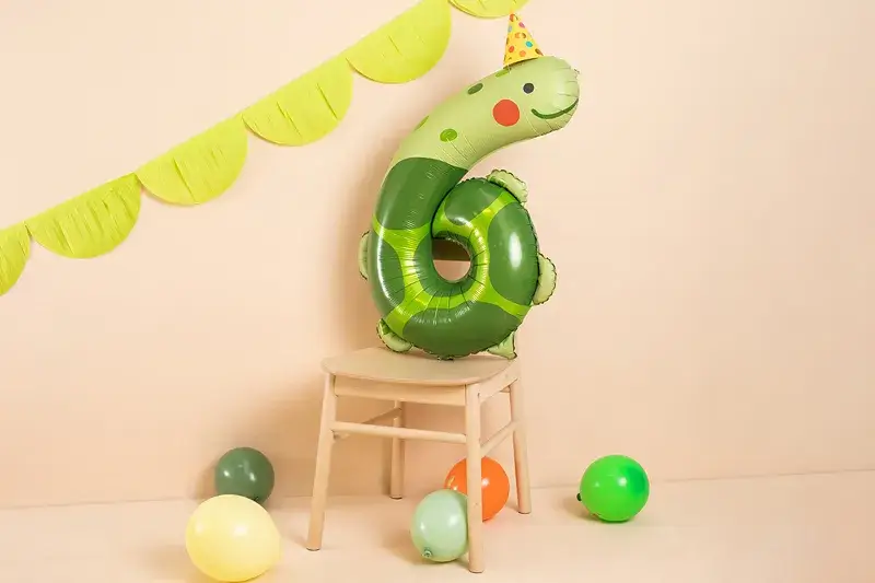 Ballon Schildkröte Aluminium - Ziffer 6