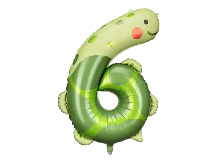 Ballon Schildkröte Aluminium - Ziffer 6
