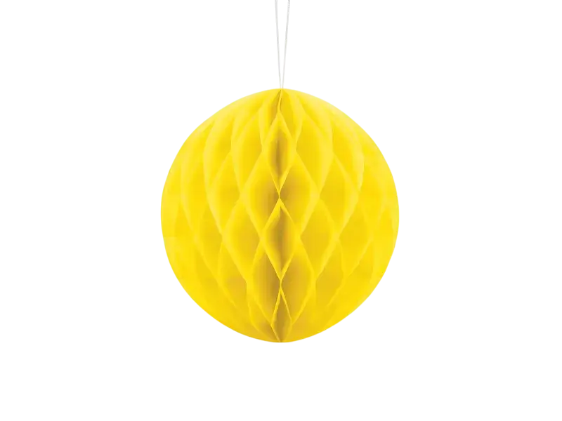 Papierkugel mit Wabenstruktur, gelb, 20 cm