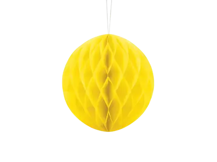 Papierkugel mit Wabenstruktur, gelb, 20 cm