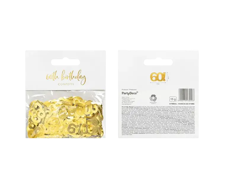 Goldenes Konfetti 60 Jahre