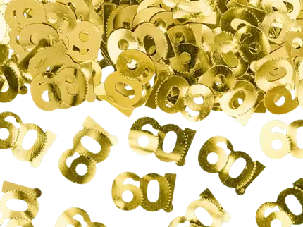 Goldenes Konfetti 60 Jahre