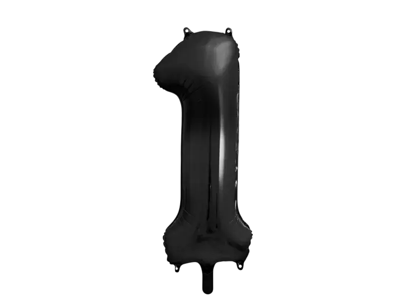 Ball Chiffre ''1'', Alu, 86cm, schwarz