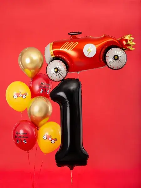 Ball Chiffre ''1'', Alu, 86cm, schwarz