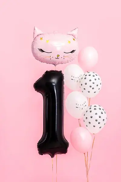 Ball Chiffre ''1'', Alu, 86cm, schwarz