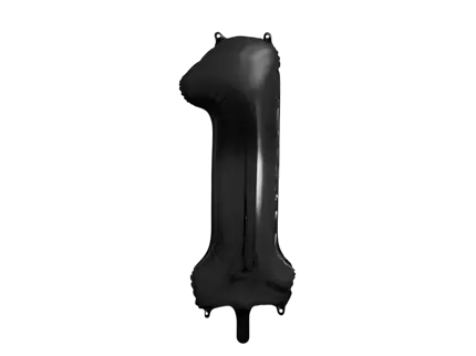 Ball Chiffre ''1'', Alu, 86cm, schwarz