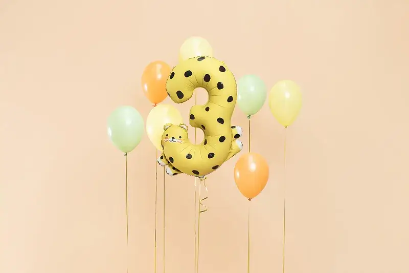 Gepardenballon Aluminium - Ziffer 3