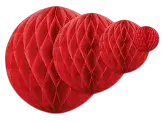 Papierkugel mit Wabenstruktur, rot, 20 cm