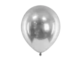 10 glänzende silberne Luftballons