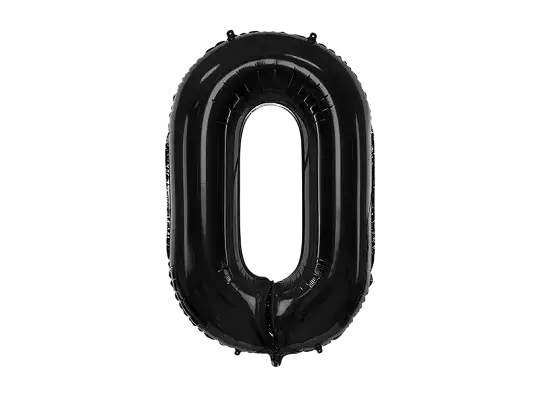 Ball Chiffre ''0'', Alu, 86cm, schwarz