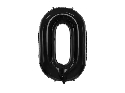 Ball Chiffre ''0'', Alu, 86cm, schwarz