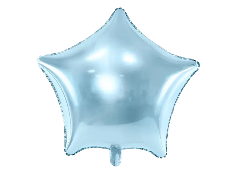 Aluminiumballon Stern hellblau metallic - 48 cm