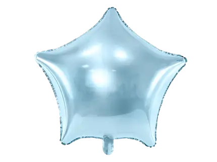 Aluminiumballon Stern hellblau metallic - 48 cm