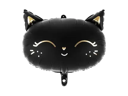 Aluminiumballon Katze schwarz