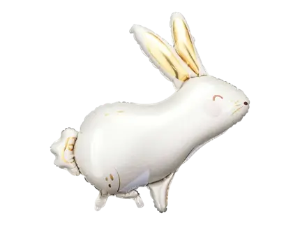 Aluminiumball Hase, 67 x 88 cm