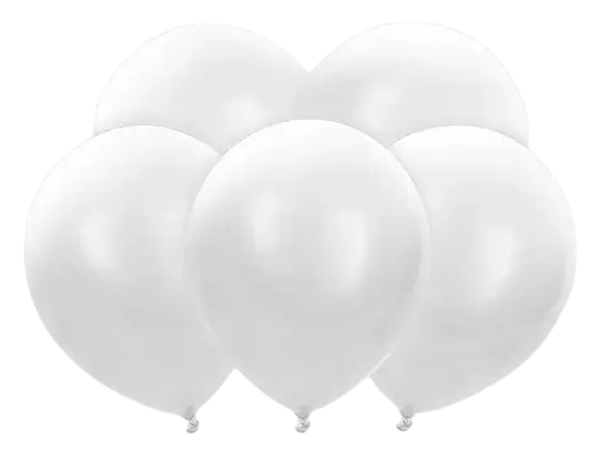 5 Led-Leuchtballons weiß