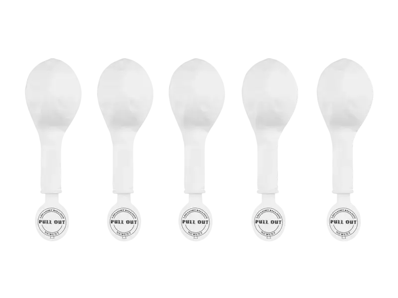 5 Led-Leuchtballons weiß