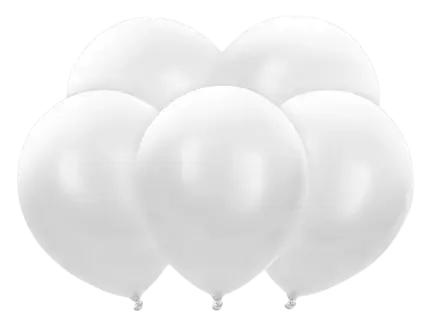 5 Led-Leuchtballons weiß