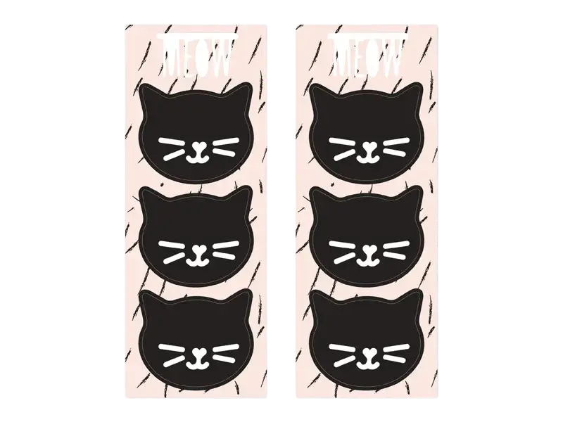 6 Beutel rosa Bonbons Katze