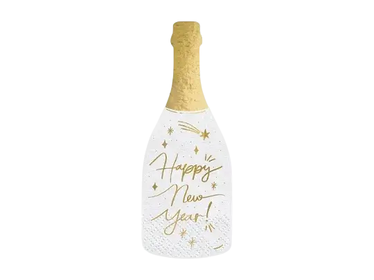 Servietten in Champagnerform, goldfarben, 14,5 x 12 cm