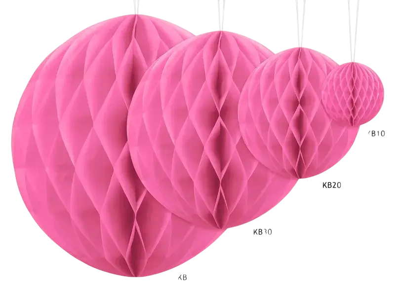 Wabenball rosa - 30 cm