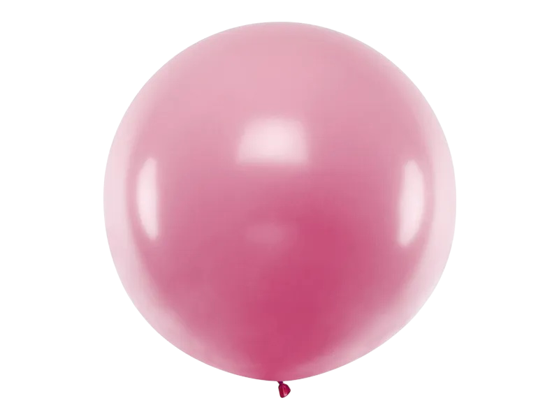 Riesenballon rund blassrosa metallic - 1 Meter