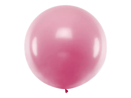 Riesenballon rund blassrosa metallic - 1 Meter