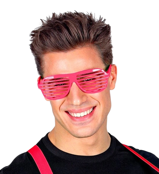 Neonpinkfarbene Shutterbrille
