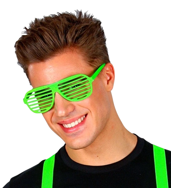 Neongrüne Shutterbrille