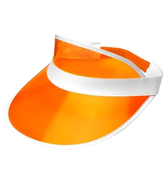 Orangefarbene Schirmmütze