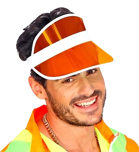 Orangefarbene Schirmmütze