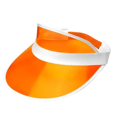 Orangefarbene Schirmmütze