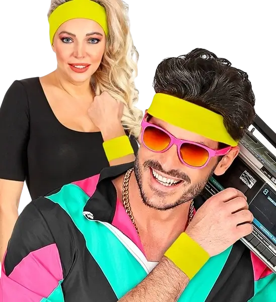 Paar neongrüne Bündchen