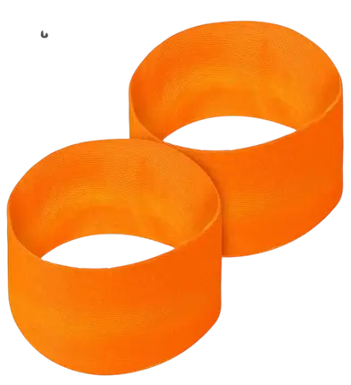Paar neonorangefarbene Bündchen