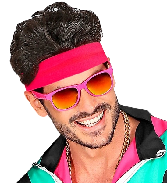 Stirnband Retro Neonpink