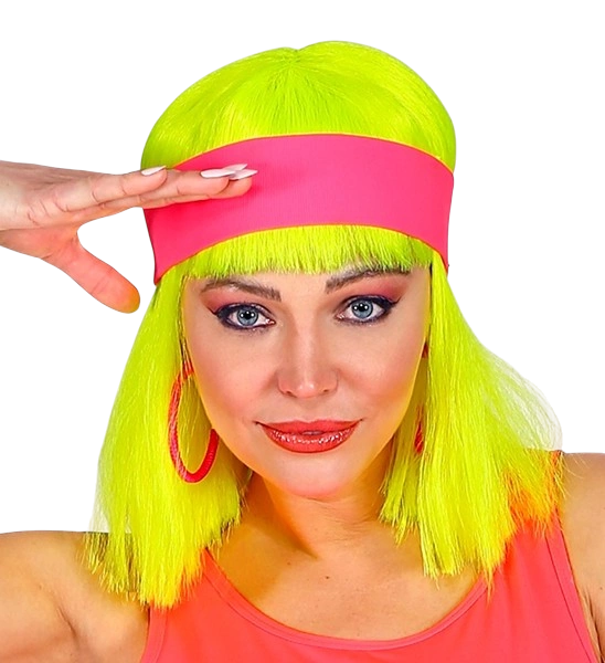 Stirnband Retro Neonpink