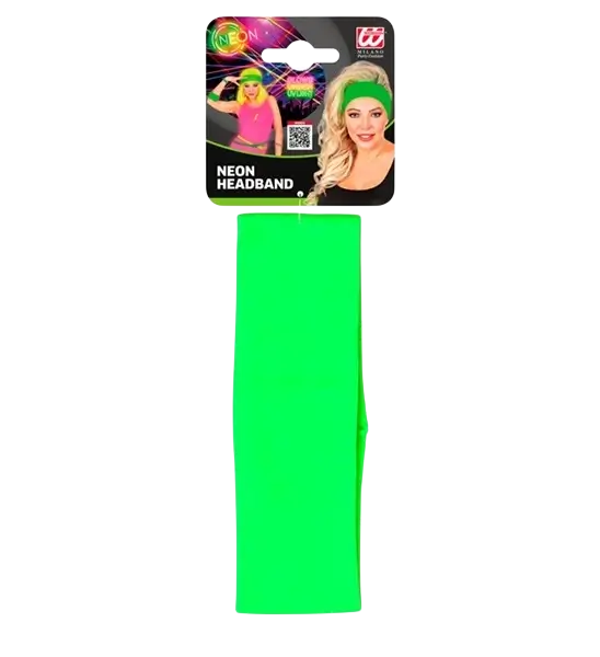 Retro-Stirnband Neongrün