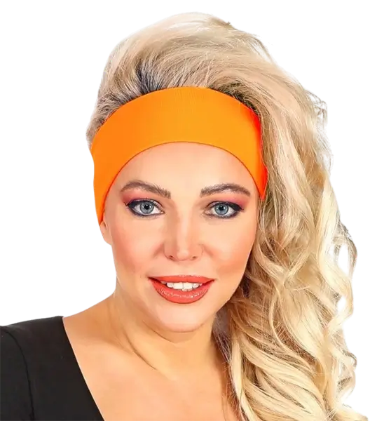 Retro-Stirnband Neonorange