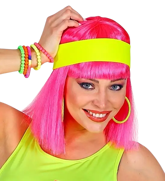 Stirnband Retro neongelb