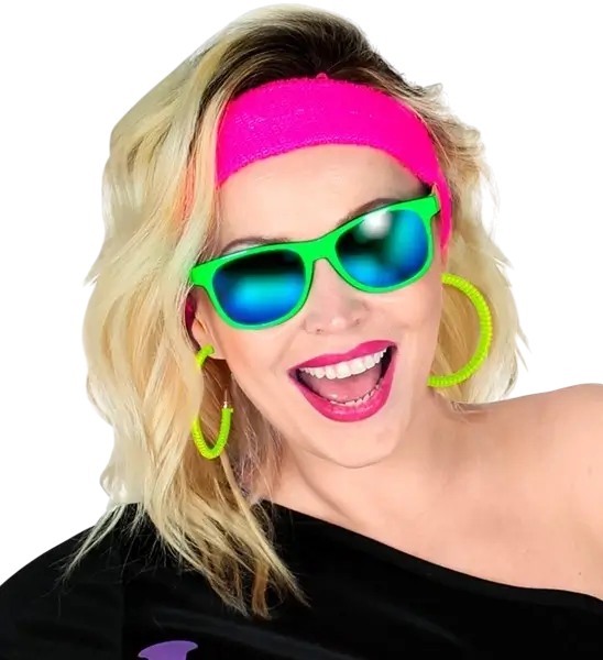 Creolen-Ohrringe in Neongrün