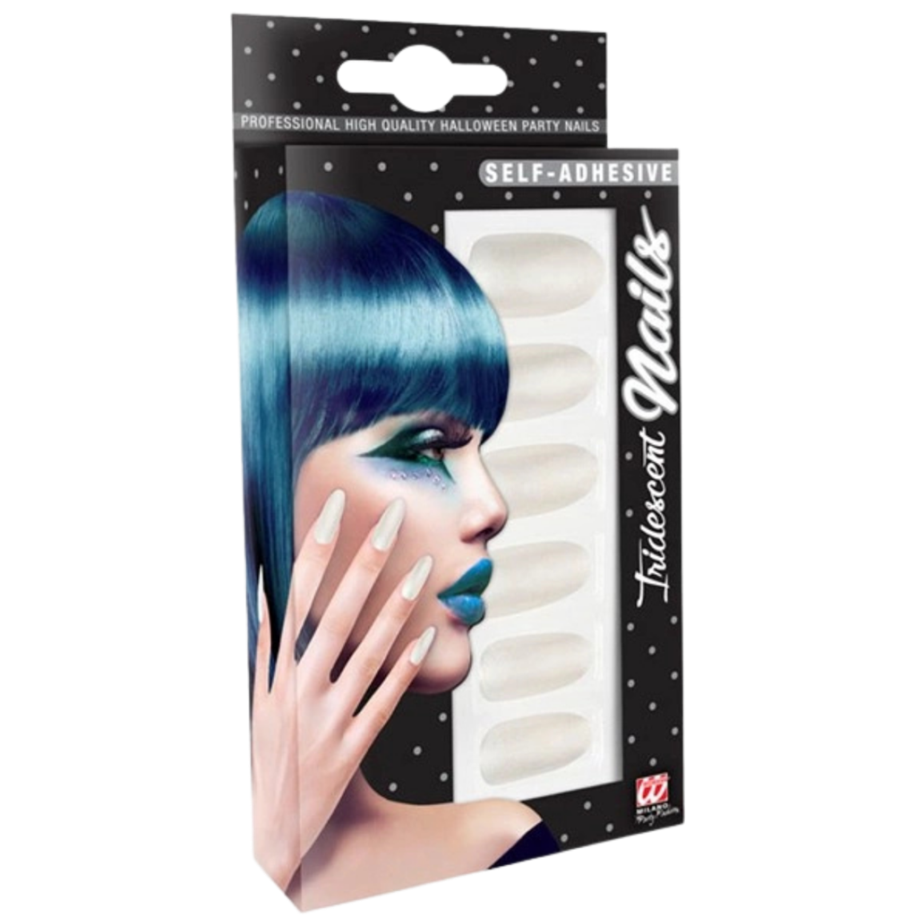 Falsche Nägel Fluo Weiß - 12er Pack