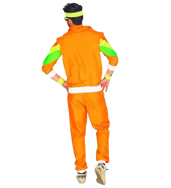 80er Jahre Overall orange - L