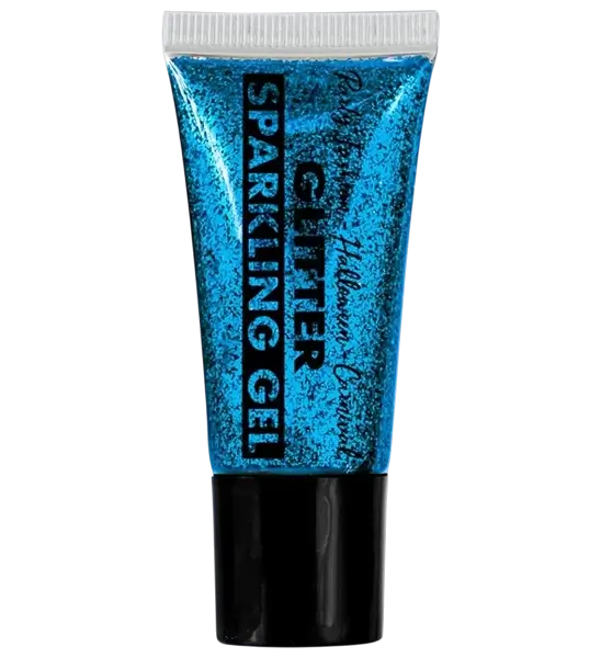 Blaues Glitzergel für Körper und Gesicht