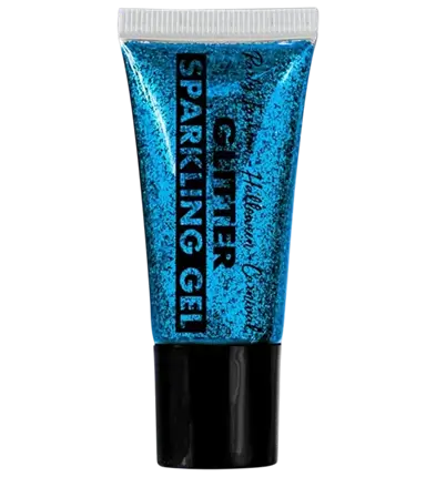 Blaues Glitzergel für Körper und Gesicht