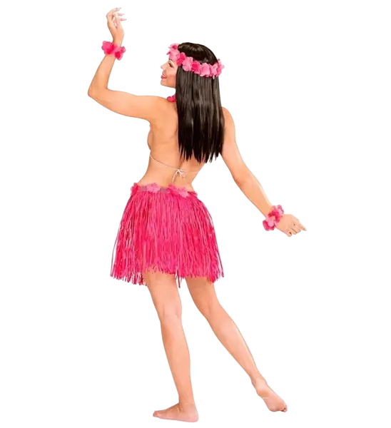 Hawaiianisches Kostümset rosa